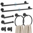 Conjunto de ferramentas de banheiro TURS Matte Black 8 peças de aço SUS304 Conjunto de ferramentas de banheiro TURS Matte Black 8 peças de aço SUS304