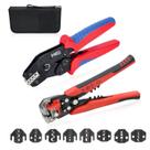 Conjunto de ferramentas de crimpagem HKS Ratcheting 12 PCS com descascador de fios