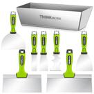 Conjunto de ferramentas de drywall THINKWORK 8 peças de aço inoxidável com panela de lama