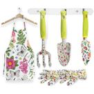 Conjunto de ferramentas de jardim de 5 peças com pá, ancinho de mão e transplante T Conjunto de ferramentas de jardim de 5 peças com pá, ancinho de mão e transplante T