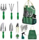 Conjunto de ferramentas de jardim de aço inoxidável de 11 peças com frasco de spray Conjunto de ferramentas de jardim de aço inoxidável de 11 peças com frasco de spray