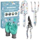 Conjunto de ferramentas de jardim WORKPRO Aluminium 4PCS com espátula, ancinho e podador Conjunto de ferramentas de jardim WORKPRO Aluminium 4PCS com espátula, ancinho e podador