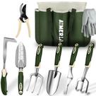 Conjunto de Ferramentas de Jardinagem Aimerla 9 Peças com Bolsa e Cabo Antiderrapante