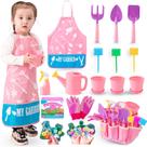 Conjunto de ferramentas de jardinagem JOI MEW Kids Pink com ancinho, pá, etc