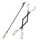 Conjunto de ferramentas de lareira himaly Heavy Duty com pôquer e pinças