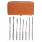 Conjunto de ferramentas de pedicure em aço inoxidável Bezox, 8 unidades com couro PU