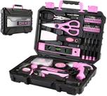Conjunto de ferramentas DEKOPRO Pink 98 peças com estojo de plástico Conjunto de ferramentas DEKOPRO Pink 98 peças com estojo de plástico
