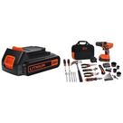 Conjunto de ferramentas elétricas BLACK+DECKER LBXR20 20V MAX Kit de furadeira sem fio