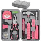 Conjunto de ferramentas Hi-Spec, 25 peças, rosa, kit de ferramentas DIY para mulheres Conjunto de ferramentas Hi-Spec, 25 peças, rosa, kit de ferramentas DIY para mulheres