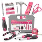 Conjunto de ferramentas Hi-Spec 42 peças rosa para uso doméstico para mulheres com estojo Conjunto de ferramentas Hi-Spec 42 peças rosa para uso doméstico para mulheres com estojo