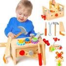 Conjunto de ferramentas Hieoby Wooden 29 unidades para crianças de 2 a 5 anos com caixa