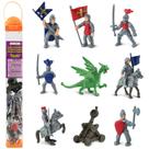 Conjunto de ferramentas Knights & Dragons Toob da Toy Safari Ltd., com 10 bonecos ou mais de 3 anos