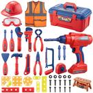 Conjunto de ferramentas Magic4U Kids com furadeira eletrônica 49 unidades de 3 a 8 anos