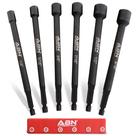 Conjunto de ferramentas Nut Driver ABN Impact 6 unidades SAE com haste de 15,2 cm de comprimento