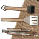 Conjunto de ferramentas para churrasco Charcoal Companion CC1000 Oval Pro Chef Espresso