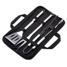 Conjunto de ferramentas para grelhar churrasco Amazon Basics em aço inoxidável de 4 peças