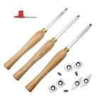 Conjunto de ferramentas para torneamento de madeira YUFUTOL Mini Size com alça confortável Conjunto de ferramentas para torneamento de madeira YUFUTOL Mini Size com alça confortável