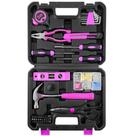 Conjunto de ferramentas SOLUDE, kit doméstico rosa de 102 peças com estojo
