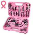 Conjunto de ferramentas WORKPRO de 52 peças rosa para mulheres com caixa de ferramentas de armazenamento