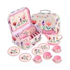 Conjunto de festa de chá Fairy Toona Floral para meninas de 3 a 6 anos, 15 peças