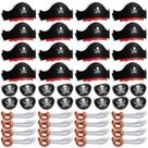 Conjunto de festa pirata Legigo Funny 48 unidades com chapéus e tapa-olhos