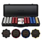Conjunto de fichas de pôquer SLOWPLAY Nash 14g Clay 500 unidades com estojo e cartões