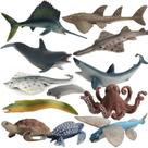 Conjunto de figuras de animais oceânicos, 12 peças de brinquedos realistas da vida marinha