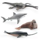 Conjunto de figuras de animais oceânicos genérico realista, 4 peças de PVC para crianças