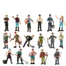 Conjunto de figuras Farm Scene, 17 peças realistas de PVC Farmer, Shepherd