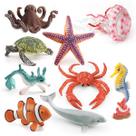 Conjunto de figuras Ocean Life, 10 peças de PVC realistas para criaturas marinhas