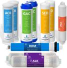 Conjunto de filtros de reposição para sistema RO alcalino de água expressa