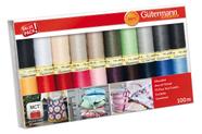 Conjunto de fios Gütermann Sew-All, pacote de 100 m com 20 cores variadas