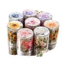 Conjunto De Fita Washi Floral Com 8 Rolos: Girassóis, Rosas, Narcisos E Borboletas - Decoração