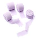 Conjunto de fitas de seda de chiffon, roxo claro, 1 cm x 20 m, 4 rolos
