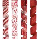 Conjunto de fitas PAPER FAIR Red Glitter Candy Cane Christmas 4x8yd