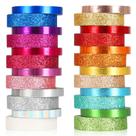 Conjunto de fitas Washi AEBORN 24 rolos Glitter & Foil 6 mm 10 mm
