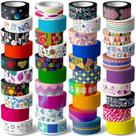 Conjunto de fitas Washi KUNMINGER 40 rolos de 15 mm de largura para artesanato e crianças