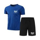 Conjunto De Fitness Respirável Para Homens EVERLAST, Roupas Esportivas Em Duas Peças Para Uso Casual