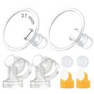 Conjunto de flanges Maymom MyFit, protetor mamário de duas peças, 21 mm com peças