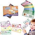 Conjunto de flip-books educacionais, cartões flash e jogos de leitura