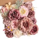 Conjunto de flores artificiais Koroni Flowers Dusty Rose com caules