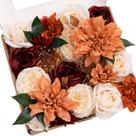Conjunto de flores artificiais Ling's Moment Fall Terracota com vegetação