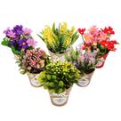 Conjunto de flores artificiais LUEUR em vaso com vaso para escritório doméstico Conjunto de flores artificiais LUEUR em vaso com vaso para escritório doméstico