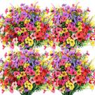 Conjunto de flores artificiais para decoração ao ar livre 36 pacotes Conjunto de flores artificiais para decoração ao ar livre 36 pacotes