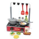 Conjunto de fogão Melissa & Doug Deluxe de madeira de 19 peças com comida