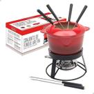 Conjunto de Fondue Aretha Completo 11 Peças com Suporte e Fogareiro