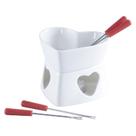 Conjunto de Fondue Herstal em Cerâmica Branca 7pçs - Hauskraft