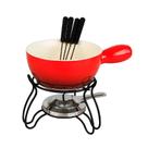 Conjunto de Fondue Lausanne Cerâmica Vermelho 8 Pçs 4 Pessoas CJFN-047VM - Hauskraft
