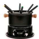 Conjunto De Fondue Preto Com 6 Garfos 18cm