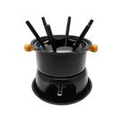 Conjunto de Fondue Preto para 6 Pessoas com Garfos 11 Peças